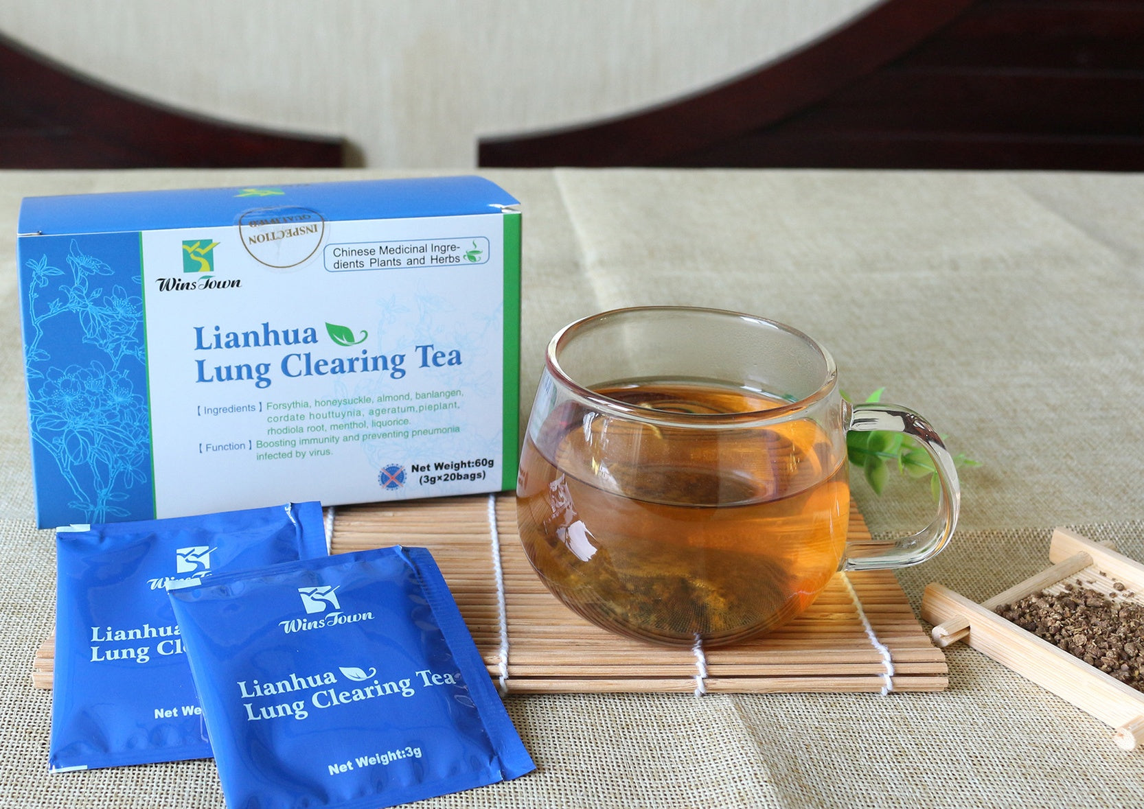 Chinese Medicinal Herbal Tea_Lung Clearing Tea_Lung Detoxin_3g*20pcs