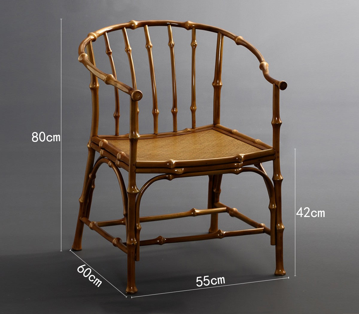 Vintage Bamboo Chair Tea House Furniture Brown