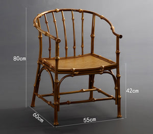 Vintage Bamboo Chair Tea House Furniture Brown