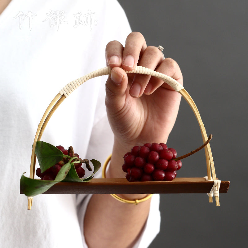 Handcraft Bamboo Snack Stand Tea House Tea Ceremony