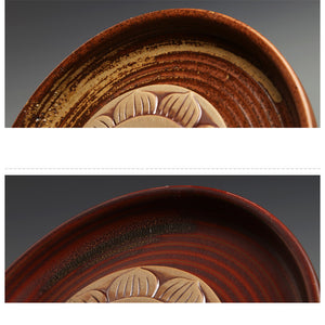 Tea Ceremony_Tea Set_Ceramic_Tea Plate_Lotus Flower Style