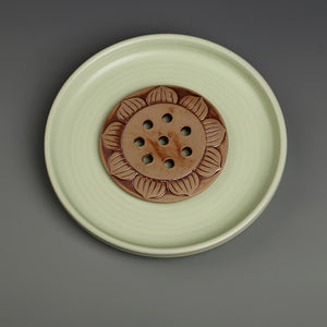 Tea Ceremony_Tea Set_Ceramic_Tea Plate_Lotus Flower Style