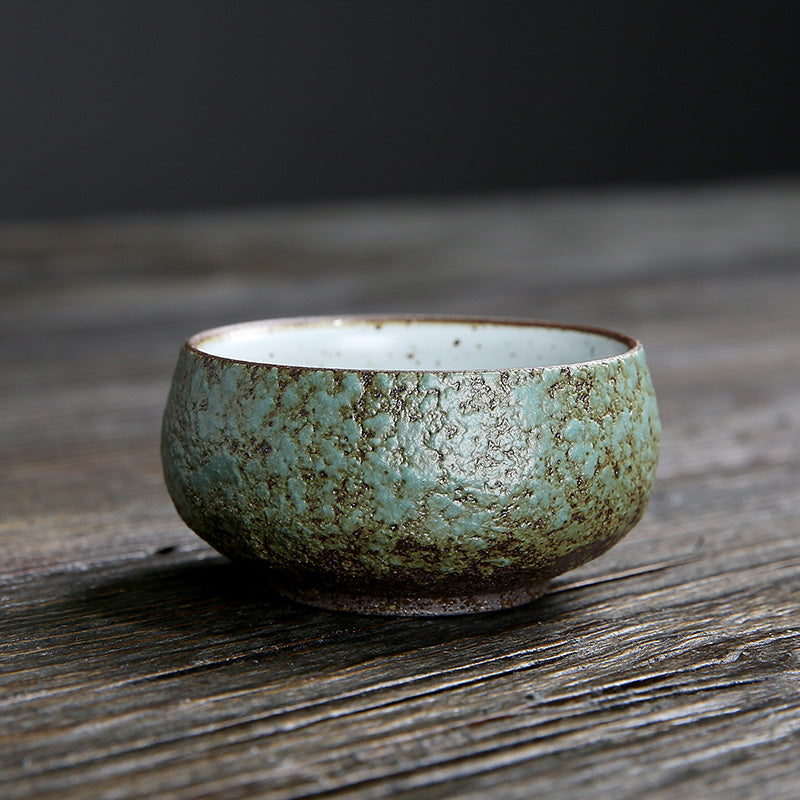 Tea Ceremony_Coarse Pottery_Tea Cup_Green_3 types