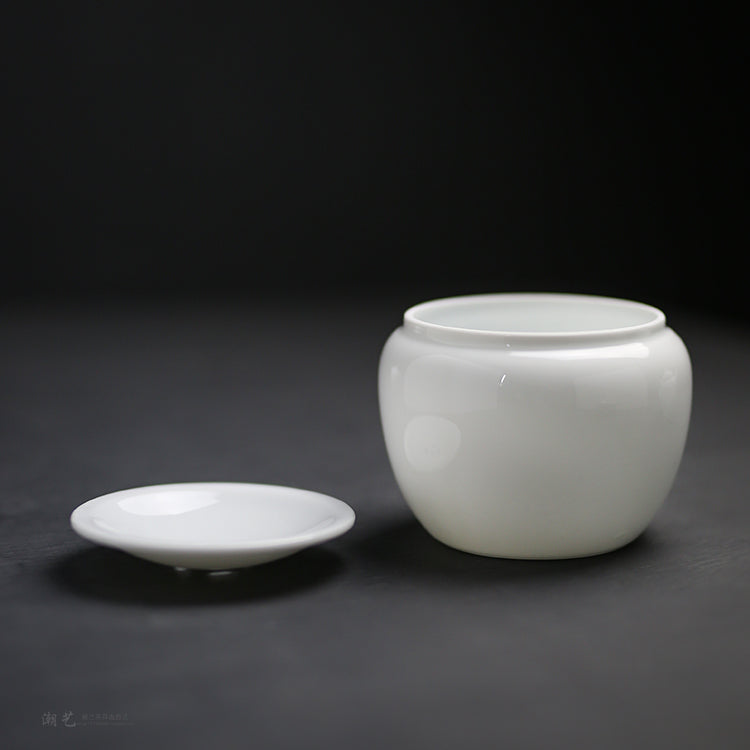 Tea Ceremony_Tea Set_Ceramic_Tea Basin_White_Ancient Style