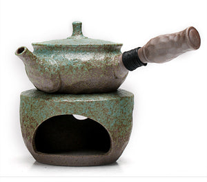 Tea Ceremony_Coarse Pottery_Candle Stove_Green