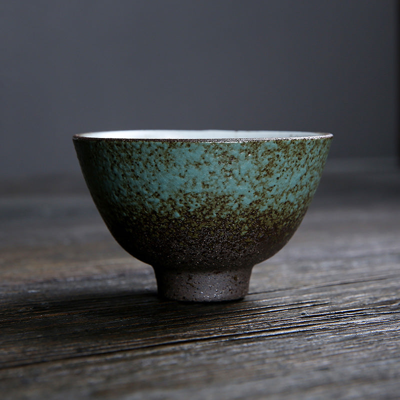 Tea Ceremony_Coarse Pottery_Tea Cup_Green_3 types