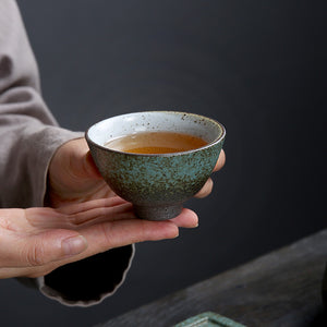 Tea Ceremony_Coarse Pottery_Tea Cup_Green_3 types