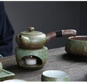 Tea Ceremony_Coarse Pottery_Tea Pot_Green