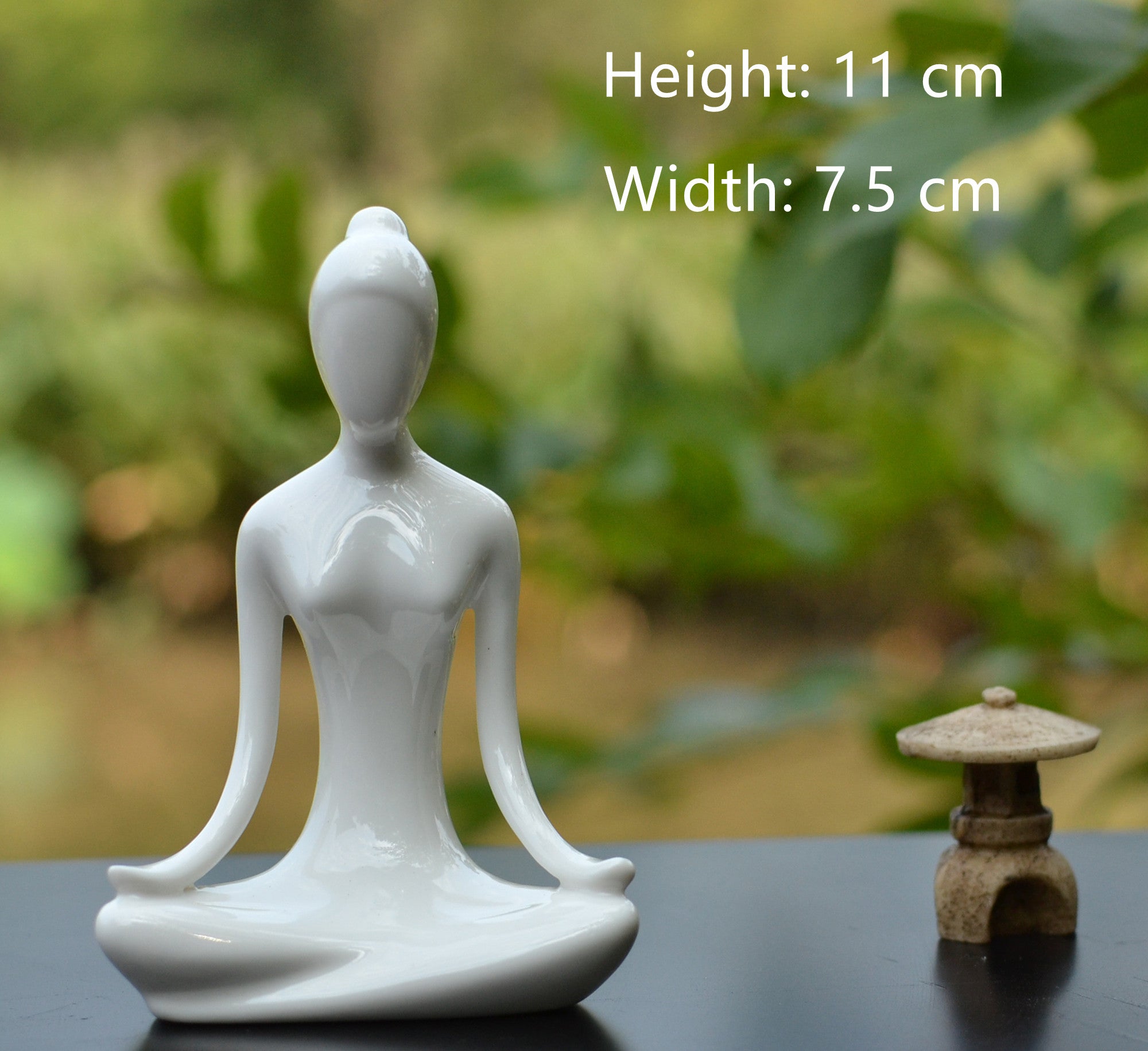 Tea Therapy Accessories_Mini Meditation Statue_White_Ceramic