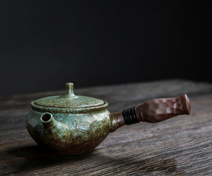 Tea Ceremony_Coarse Pottery_Tea Pot_Green