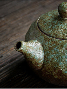 Tea Ceremony_Coarse Pottery_Tea Pot_Green