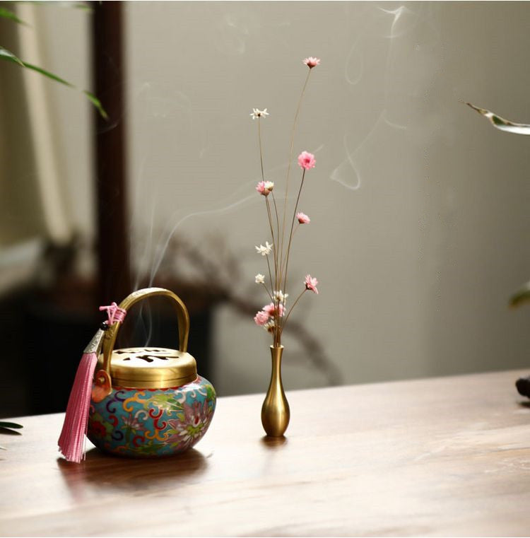 Mini Tea Table Vase Brass Tea House