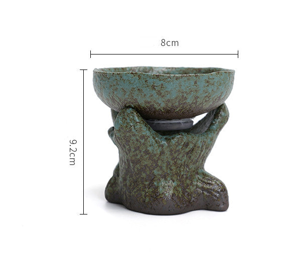 Tea Ceremony_Coarse Pottery_Tea Strainer_Green_2 pcs