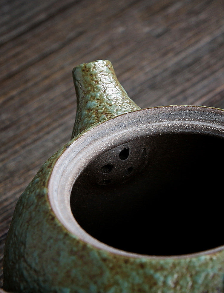 Tea Ceremony_Coarse Pottery_Tea Pot_Green